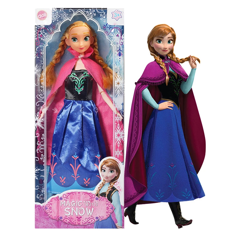Disney подлинный замороженный снег кукла девочка мягкие игрушки Эльза Анна