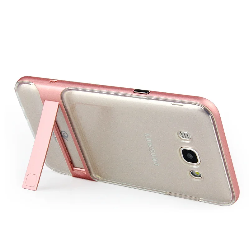 Kickstand Чехол для SAMSUNG galaxy j710 j7 2016 uxury Марка Телефон Случаях PC + TPU Гладкий Стенд