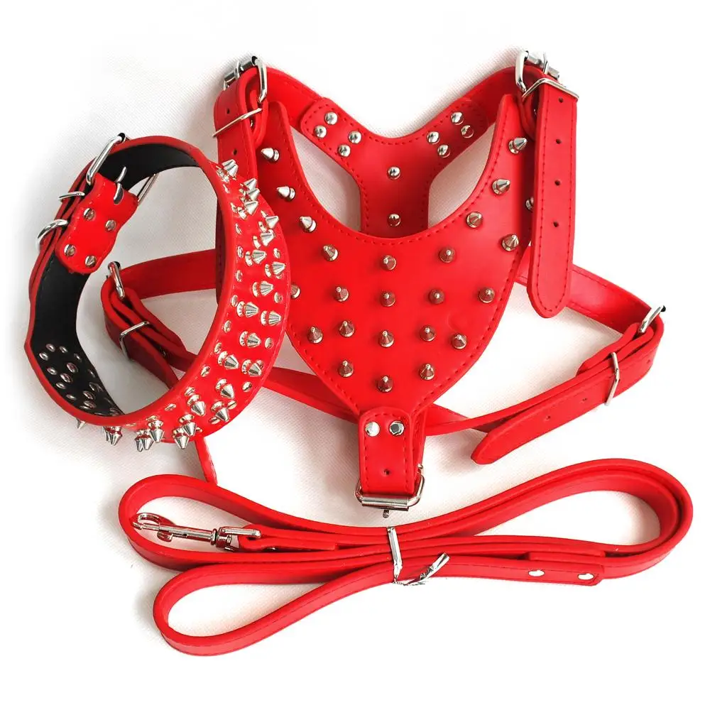 Новинка 3 цвета поводок для собак из искусственной кожи ошейник и большой собаки