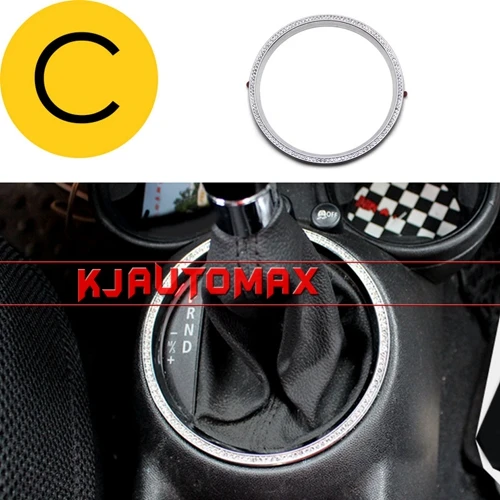 C Для Mini Cooper Blingbling Кристальные эмблемы наклейки R55 R56 Clubman(2007-2013) аксессуары украшения - Название цвета: C