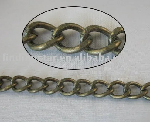 Бесплатная доставка 4 м старинная бронза обуздать металлические цепочки 9 мм M18685 |