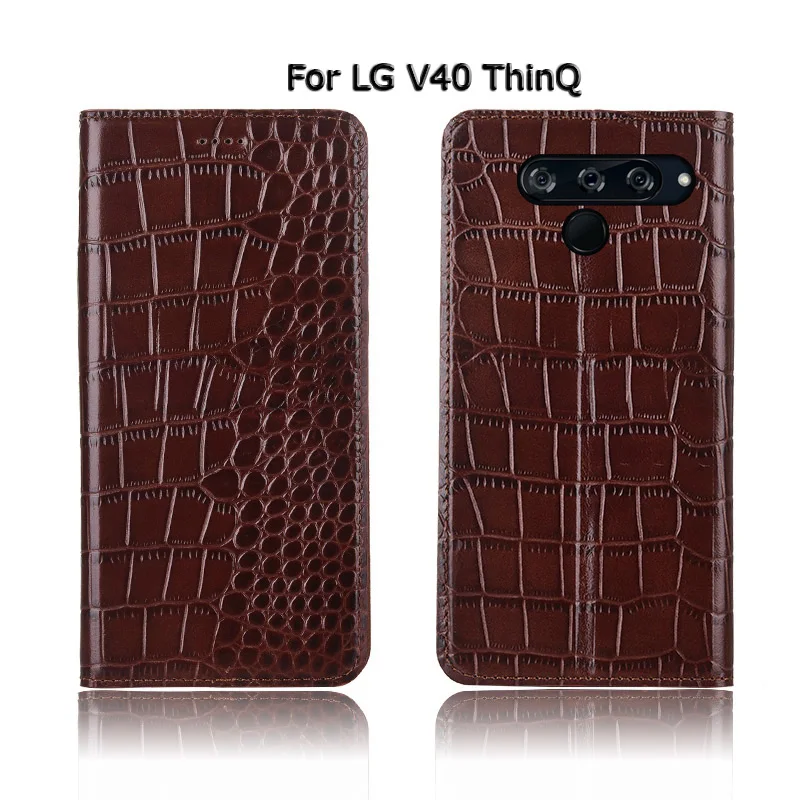 Чехол для LG V20 V30 V40 V50 ThinQ K40S K50S из натуральной воловьей кожи с откидной подставкой |