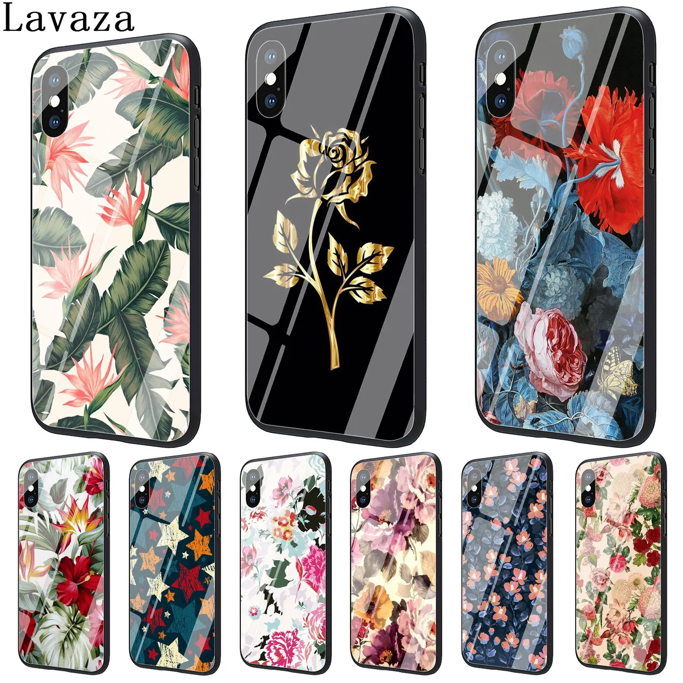 Чехол для телефона из закаленного стекла Lavaza Peony Sunflowe Rose Daisy Pink Flower для Apple iPhone XR XS Max X 8 7 6 6S Plus 5 5S SE