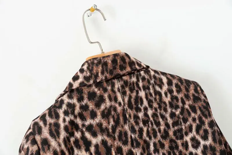 Liva Leopard Printed Winter Coat Women Wool blend warm winter coat women outerwear manteau femme hiver | Женская одежда