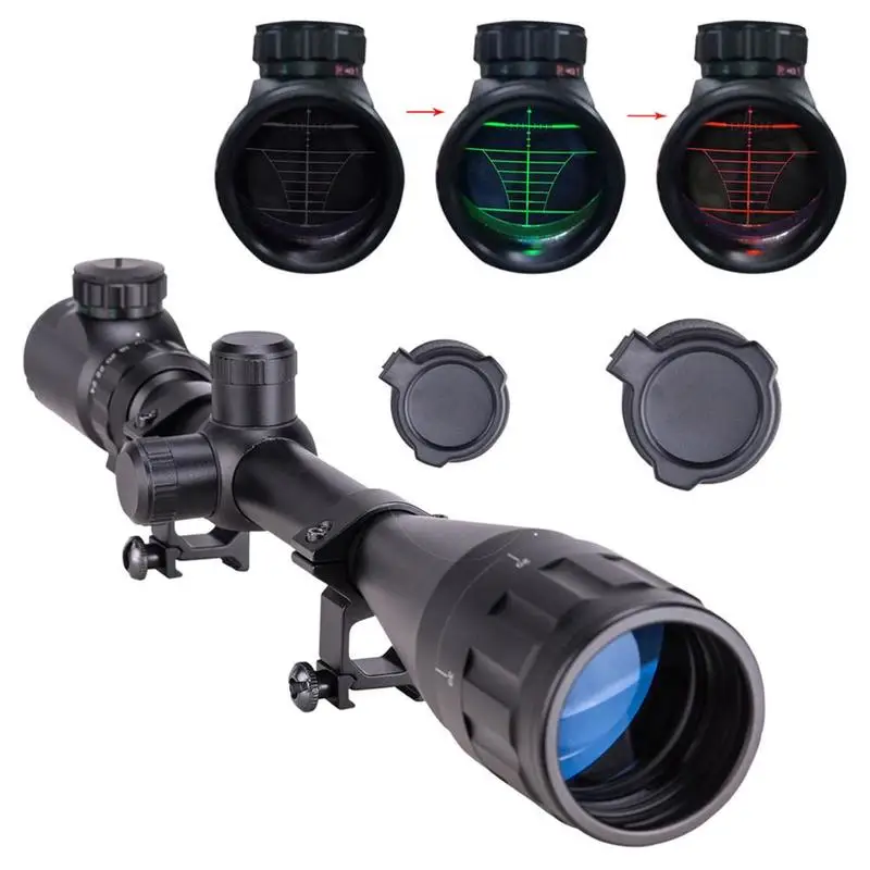 6-24x50 Aoe Riflescope Регулируемый зеленый красный точечный охотничий свет тактический прицел Сетка оптический прицел