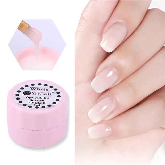 5ml Opal Jelly Gel Ur Sugar 7,5 мл опал желе гель белый замочить от УФ верхнее покрытие Базовое покрытие не протирать Гель-лак для нейл-арта Базовое покрытие гель лак - Цвет: 5ml Opal Jelly Gel