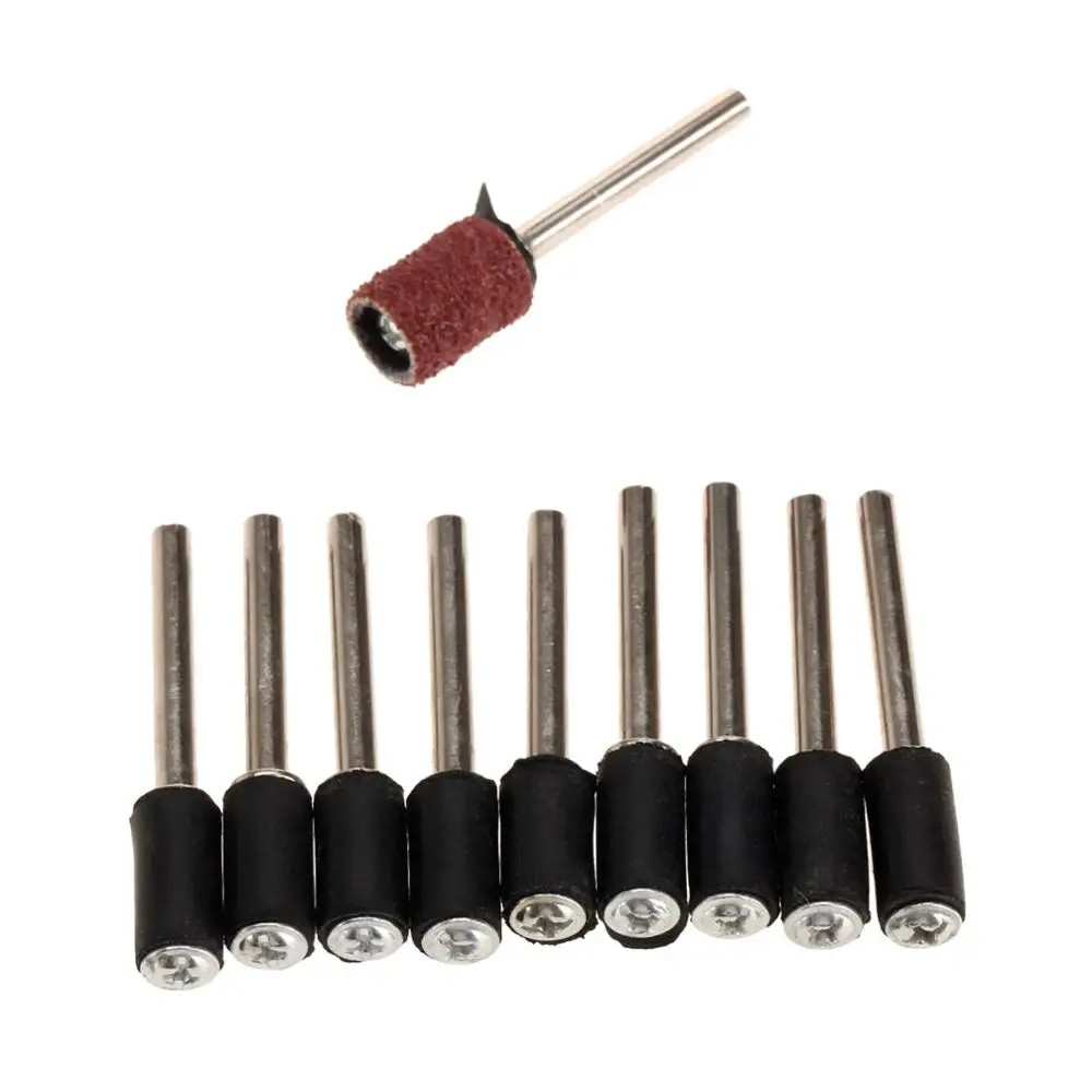 3.15mmx6.35mmx12.7mm 10 шт. Dremel аксессуары барабанная резиновая оправка 2,35 мм 3,175 мм хвостовик стержень для шлифовки полировки роторного инструмента - Цвет: 3.15mmx6.35mmx12.7mm