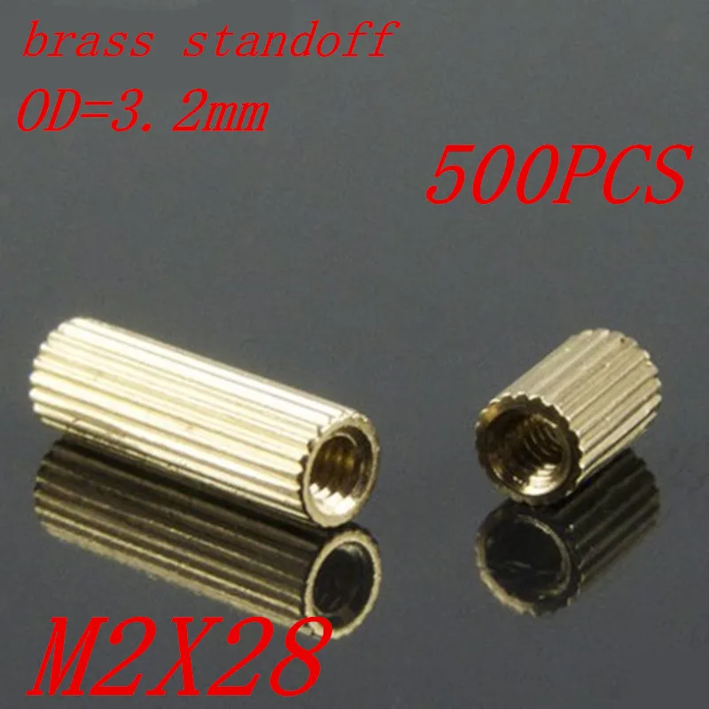 

500pcs M2 x 28 M2*28mm brass standoff round spacer female to female thread