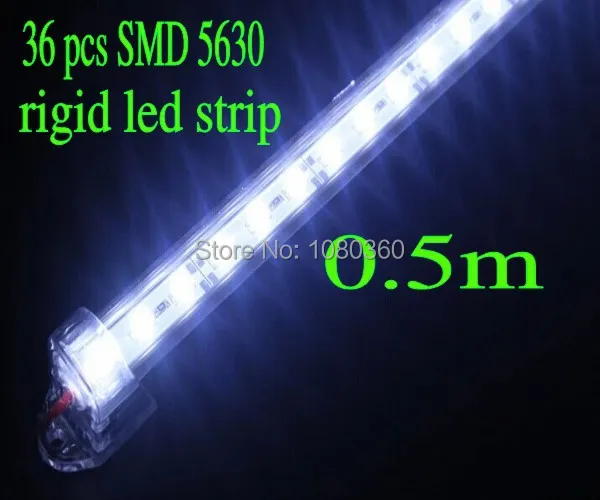 5sets DC 12V / 24V Hard LED Strip SMD 5630 50cm led Bar Light with U Aluminium shell 0.5m  , Free shipping