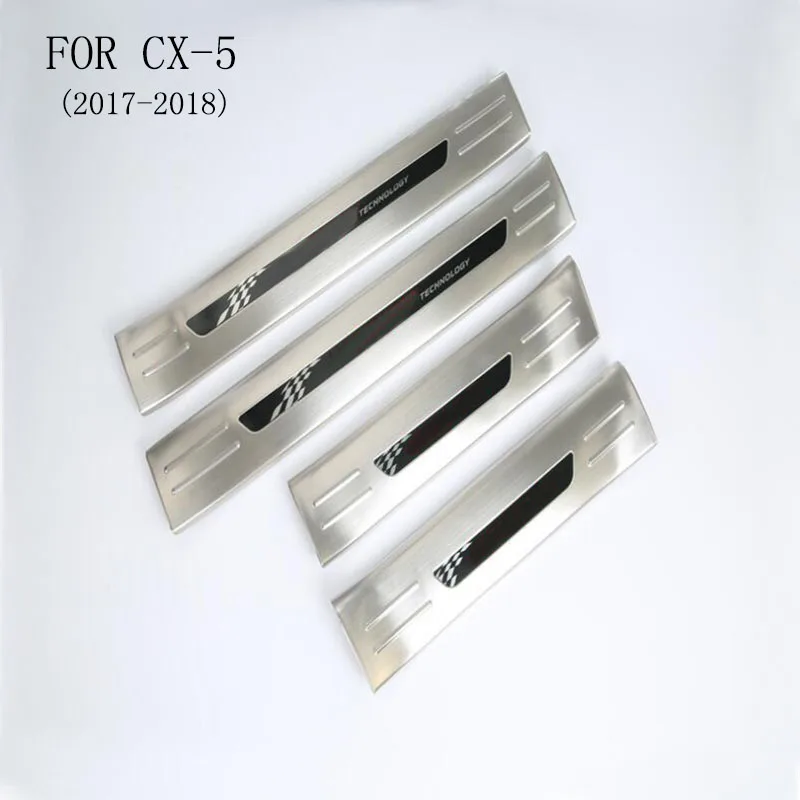 

FIT For Mazda CX-5 Cx5 2018 2017 Door Sill Scuff Plate Welcome Pedal Stainless Steel Car Styling Car Accessories