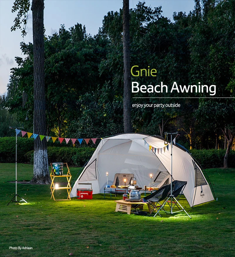 Naturehike Outdoor Camping Tent Sun Shelter Awning Rainproof Anti-UV Sun Shelter Canopy Beach Sunshade External Rain Protection