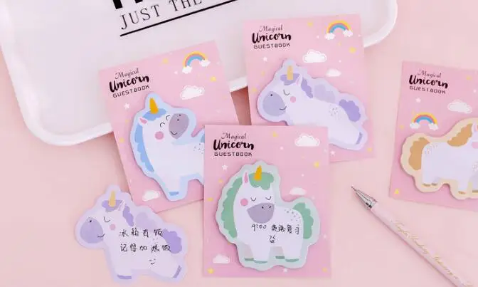 Милый Единорог липкий стикер для заметок Kawaii блокноты стикеры s закладки сообщение заметки офисные школьные принадлежности канцелярские товары