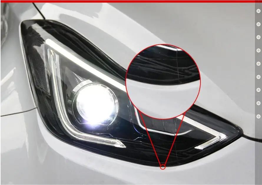 Автомобильные стильные фары для Elantra 2013~, автомобильные аксессуары, verna, solaris, Elantra фара Объектив, D2H HID Xenon bi-xenon