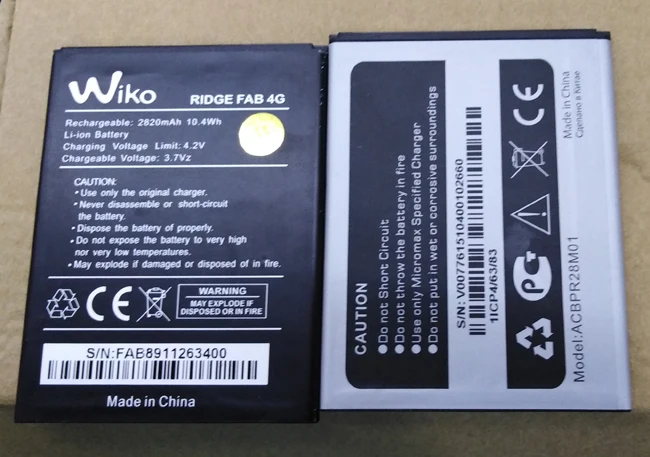 Аккумулятор 2820 мА · ч 3 7 В для Wiko коньков FAB 4G мобильный телефон аккумулятор