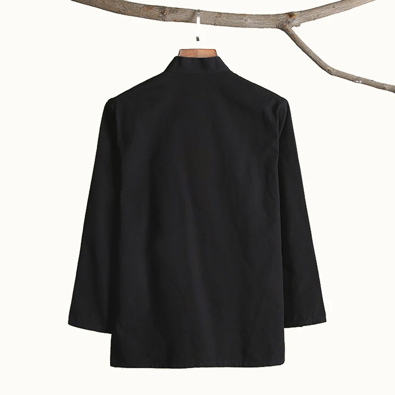 100% хлопок в традиционном китайском стиле Мужское сплошное платье с длинными