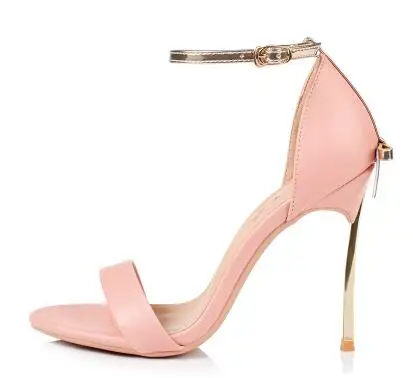 10 cm heel Универсальные повседневные недорогие галстук-бабочки; женские босоножки на тонком каблуке с пряжкой и ремешком сзади; пикантные удобные босоножки на высоких каблуках с открытым носком - Цвет: 10 cm heel