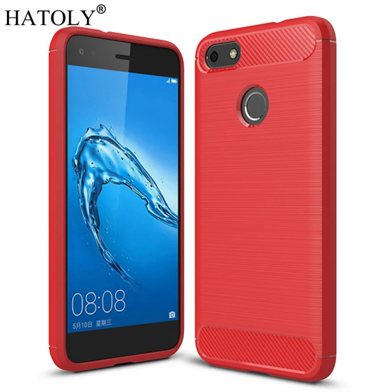 HATOLY For Capa Huawei Nova Lite 2017 Case Enjoy 7 Soft TPU Brushed Rugger Silicone SLA-L22 SLA-L02 | Мобильные телефоны и