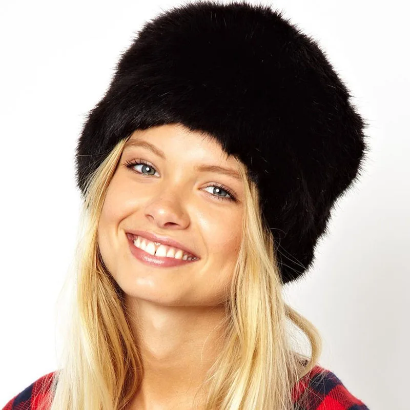 Vancol 2016 Ladies Skullies Шапочки вводная fourrure femme Женские Черные Меховые Зимние Шапки
