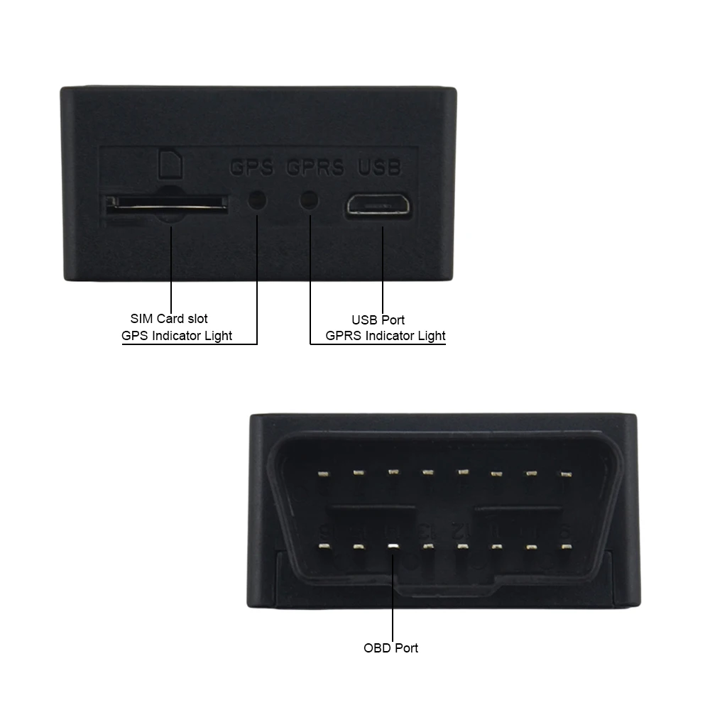 GPS OBD трекер TK816 OBD2 с модулем ударная сигнализация отслеживающая движение