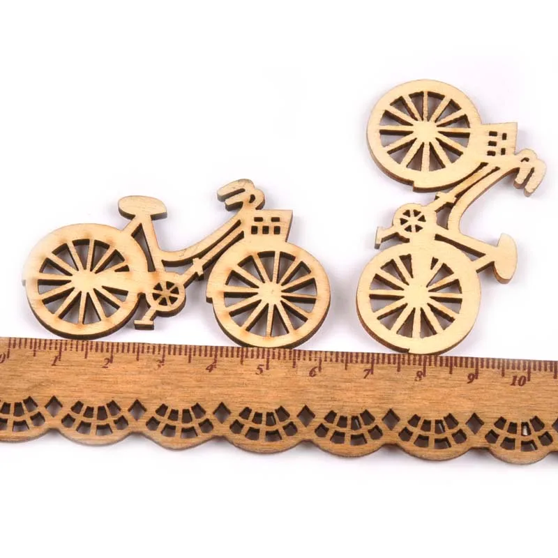 20 шт./компл. искусство деревянный велосипед высечка украшение рукоделие дерево