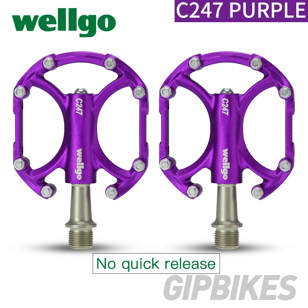 purple Wellgo C247 Сверхлегкий Алюминиевый сплав quick release ультралегкий, дорожный велосипед складные велосипеды для езды на велосипеде CroMo шпинделя - Цвет: purple