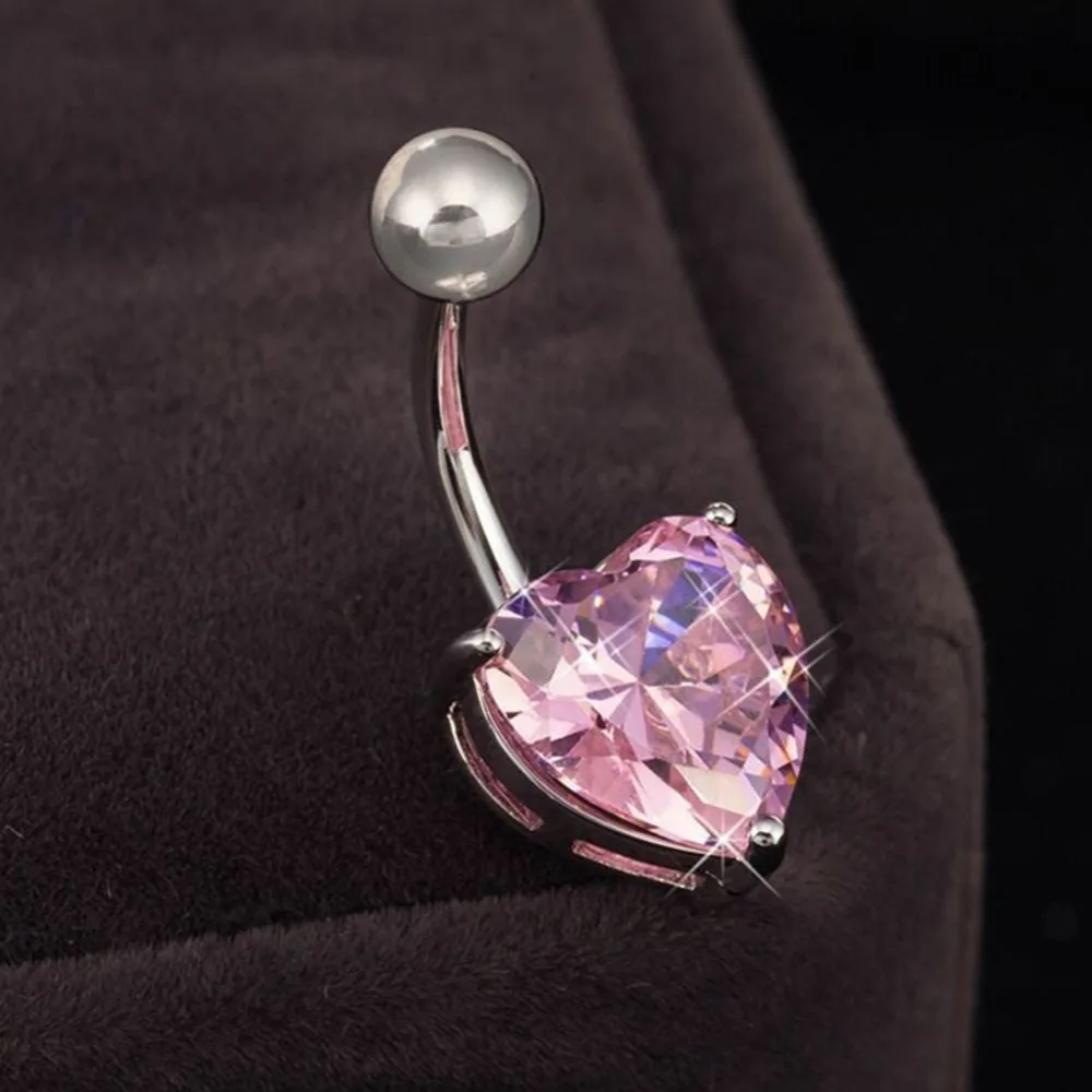 2017 Мода Navel Пупка Кольца Горный Хрусталь Бар Сердце Звезда Живот Пирсинг