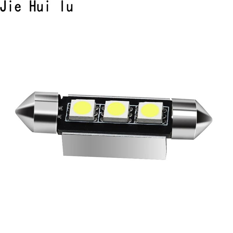10 шт. 36 мм 39 C5W 3SMD 3 SMD 5050 светодиодный 41 Festoon лампочка автомобильный номерной знак