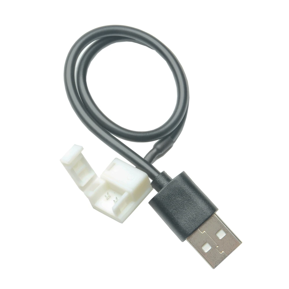 5pcs 2pin USB LED Strip Connector for 8mm 10mm 5050 3528 to 5V Power Connectors |