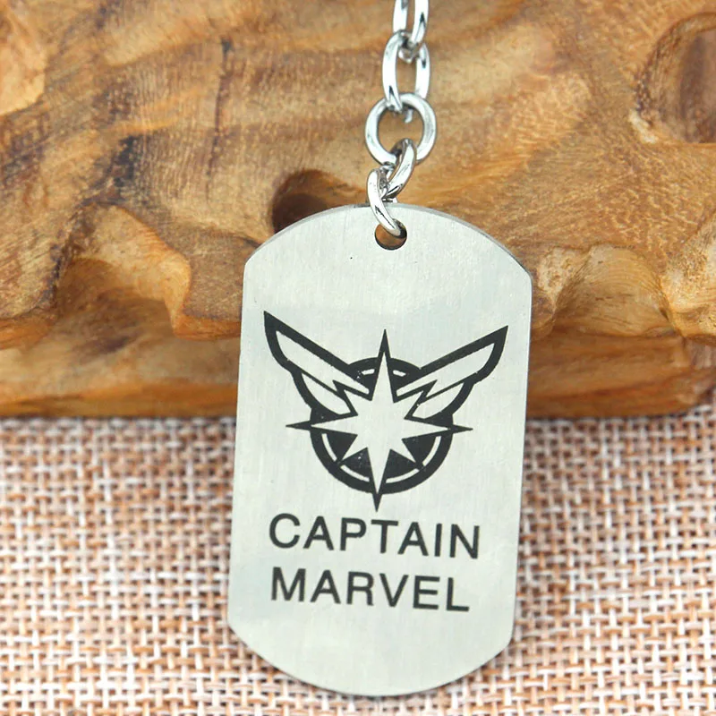 Фильм Мстители Капитан брелок с героями Marvel Мода из нержавеющей стали собака