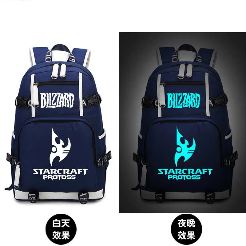 Style 2 StarCraft, Сумка с принтом в виде игры, школьные рюкзаки, светящийся в темноте светильник для девочек-подростков, студентов, сумки для ноутбуков - Цвет: Style 2