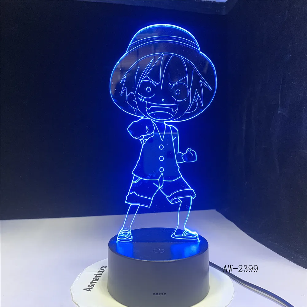 Одна штука 7 цветов меняющий стол флуффи USB Светодиодный настольный светильник 3D