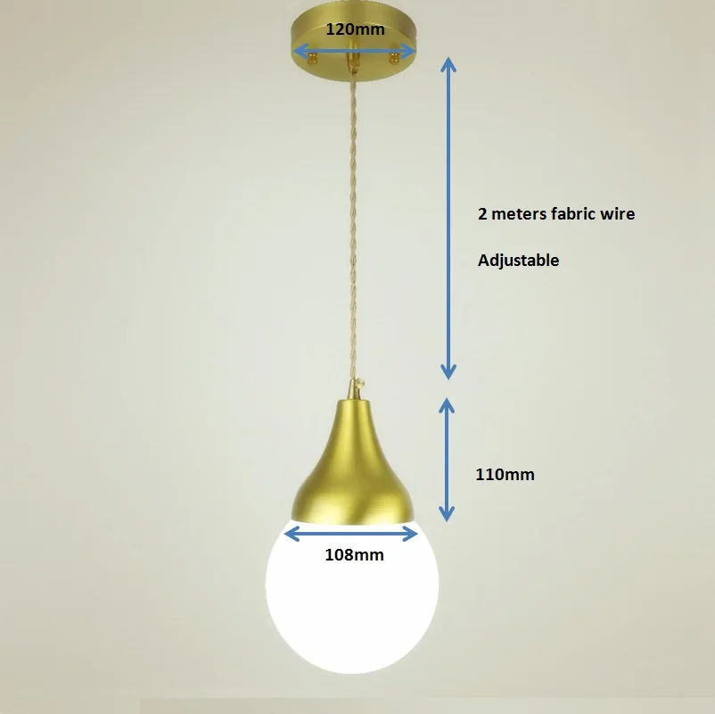 E27 LED латунный подвесной светильник медный Эдисон G125 тканевый провод украшение