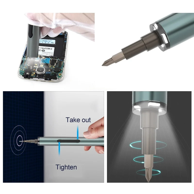 Беспроводной электрический отвертка набор 20 шт S2 бит перезаряжаемый отвертка комплект для телефона ноутбука ПК бытовой ремонт от AliExpress RU&CIS NEW