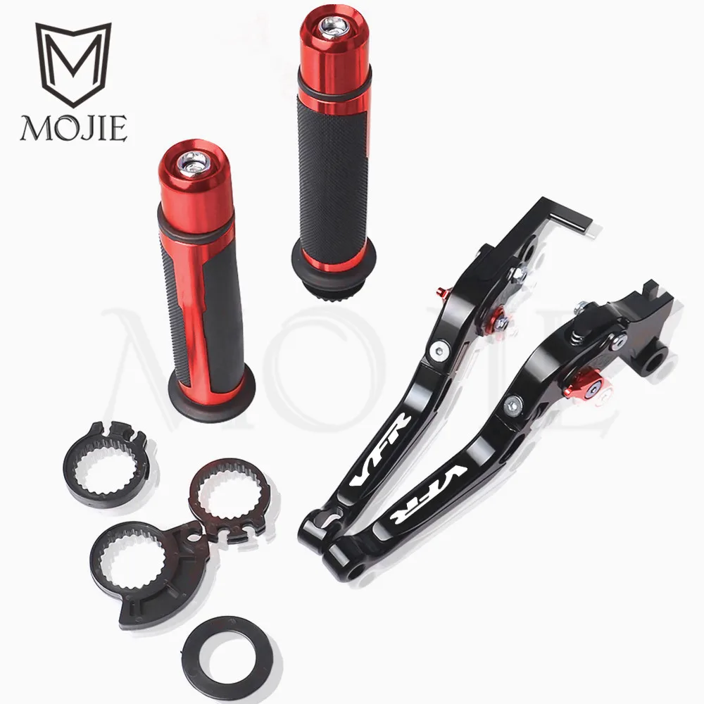 Black Red Для Honda VFR800 VFR 800 F Fi W1 VTEC Мотоцикл с ЧПУ Регулируемый складной удлиняющий тормозной рычаг сцепления ручки Рули - Цвет: Black Red