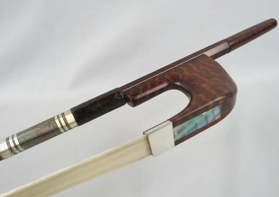 Крепкий немецкий стиль барокко Snakewood 3/4 бас лук Серебряное крепление|mount spotlight|silver