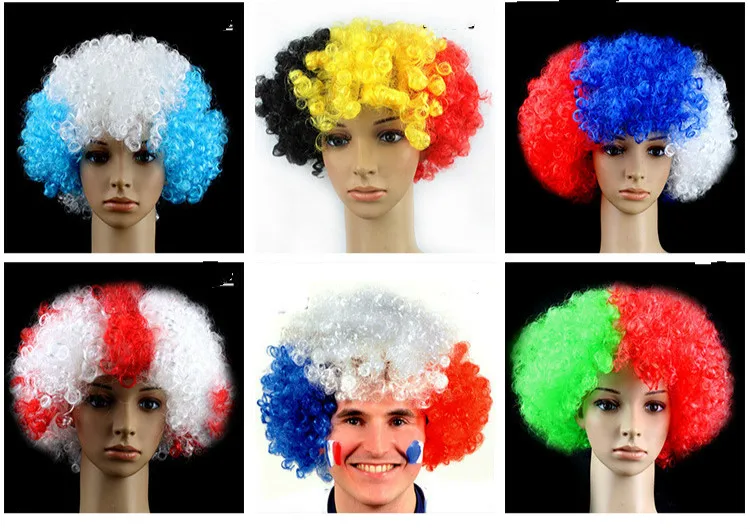 Итальянский флаг зеленый белый красный цвет парики футбольные фанаты головные