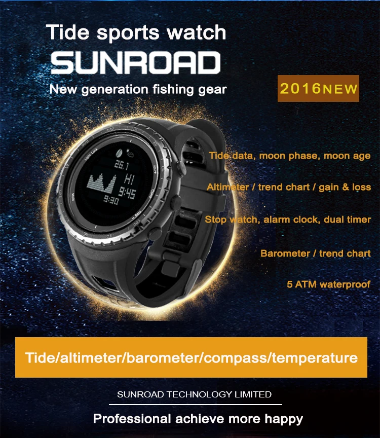 SUNROAD мужские часы Топ бренд класса люкс цифровые спортивные часы для мужчин мировое время прилива наручные часы военные армейские часы Relogio Masculino