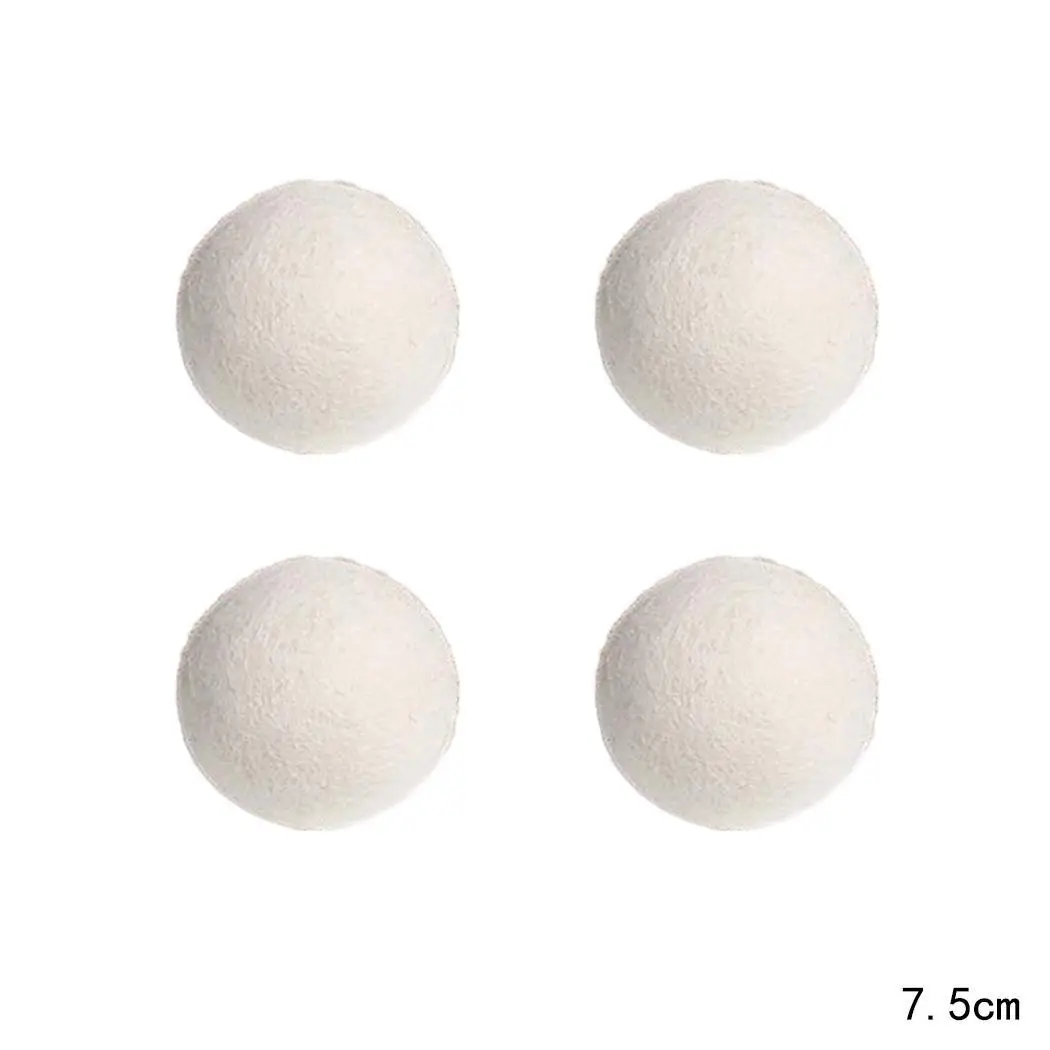 dryer ball 4pcs Стиральная машина экономит время сушки натуральный многоразовый 1 упаковка(4 шт.) шерсти для стирки 1 упаковка(6 шт.) шариков для сушки - Цвет: dryer ball 4pcs