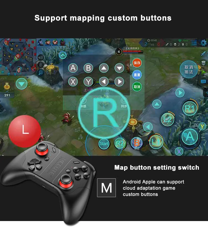 Беспроводной Bluetooth Gampad 3,0 V4.0 игра джойстик 400 Mah игровой контроллер для Android сотовый телефон ПК Smart ТВ VR геймпады