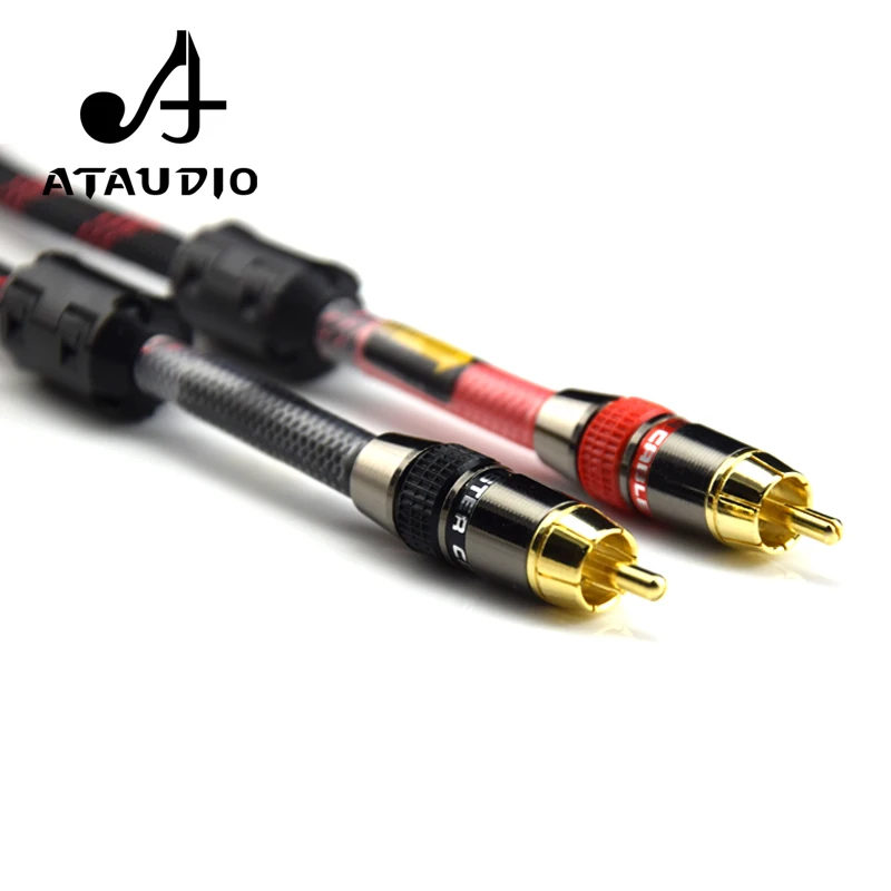 ATAUDO Hifi 4N OFC 2RCA кабель Hi end штекер DVD плеер усилитель соединение аудио RCA кабель|audio rca
