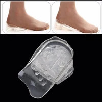 1 pair transparent 5 layers adjustable taller insole silicone gel inserts lift shoe pads increase height comfortable universal