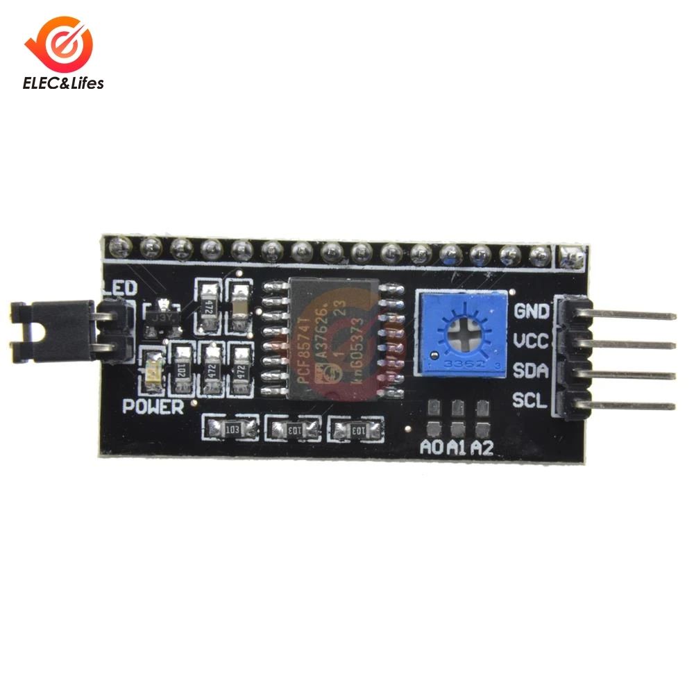 Плата адаптера для ЖК дисплея PCF8574T PCF8574 IIC/I2C/интерфейс LCD 1602 2004 Модуль