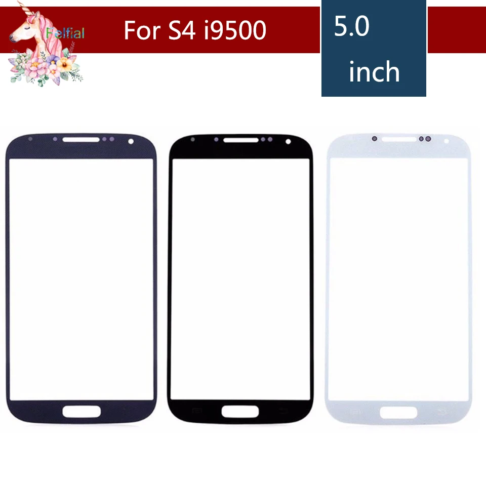 10 шт./лот Высокое качество для Samsung Galaxy S IV S4 i9500 I9505 I337 фотовнешнее Переднее стекло