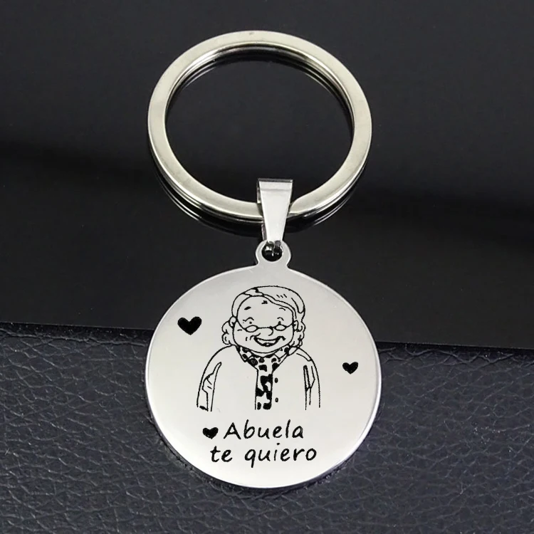 Брелок для ключей Abuela Te quiero llavero высококачественный брелок из нержавеющей стали с