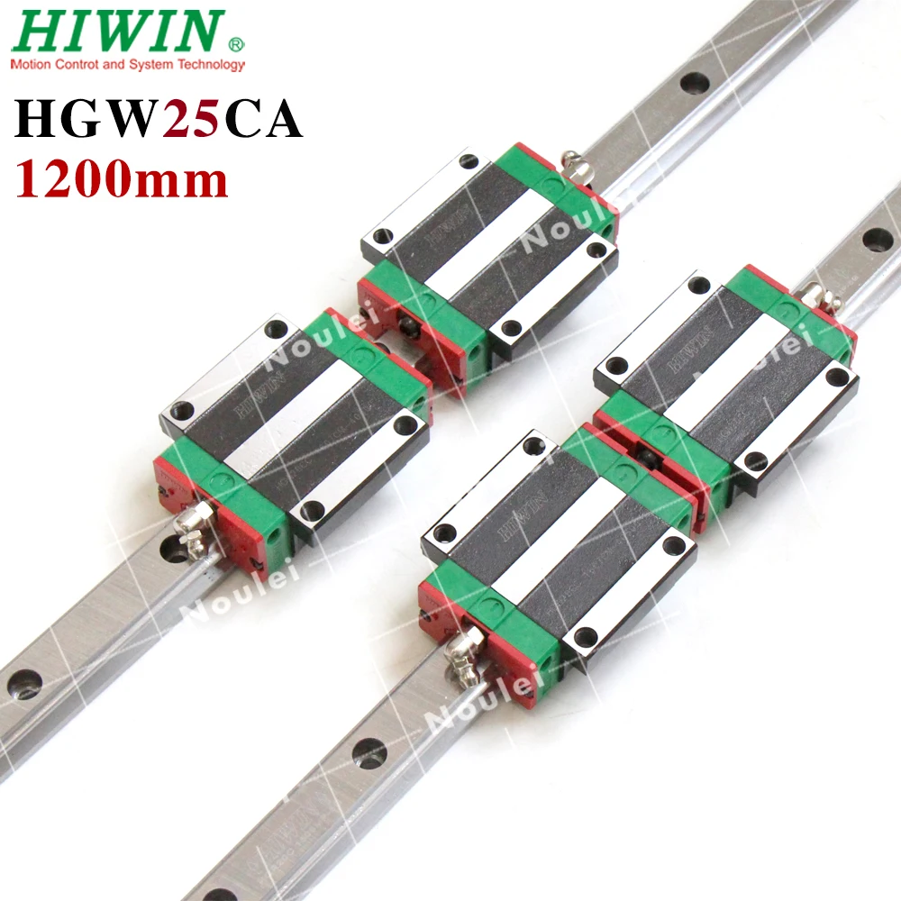 HIWIN 1200 мм 2 шт HGR25 линейные рельсы+ 4 шт HGW25CC CNC линейная направляющая блок CNC Комплект hgw HGW25