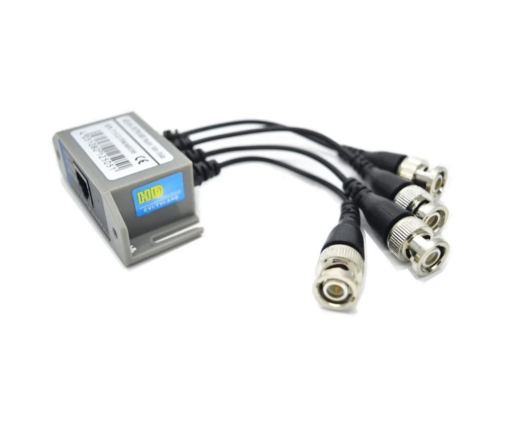 4 канальный HD видео (BNC) в UTP (RJ45) Видео балун для CCTV|video balun|video balun for cctvvideos hd |