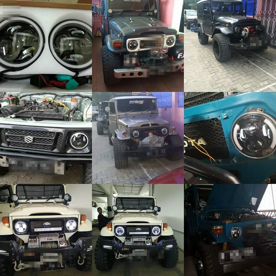 Светодиодные фары 120 Вт 7 дюймов для Hummer H1 H2 DRL Halo Jeep Wrangler TJ JK & Unlimited 1997 2018 2 шт.|angel