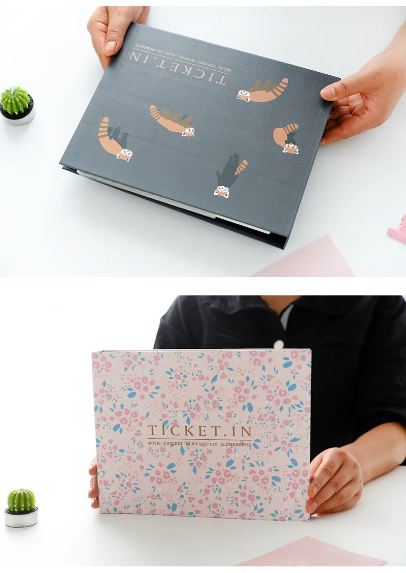 DIY альбом для вставки концертных билетов сбор бумажных денег книга бумага Interleaf фильм билетов коллекция Handmades crapbook альбом