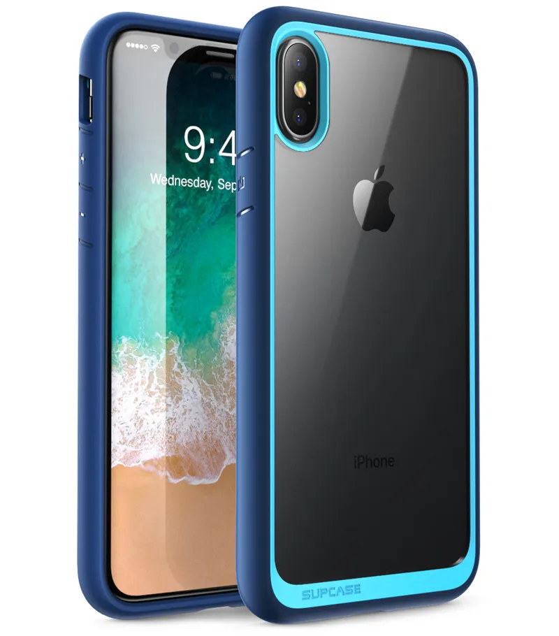Blue Для iphone Xs SUP чехол Чехол 5,8 дюймов UB стиль Серия Премиум Гибридный ТПУ бампер+ прозрачная задняя крышка для телефона для iphone X чехол - Цвет: Blue