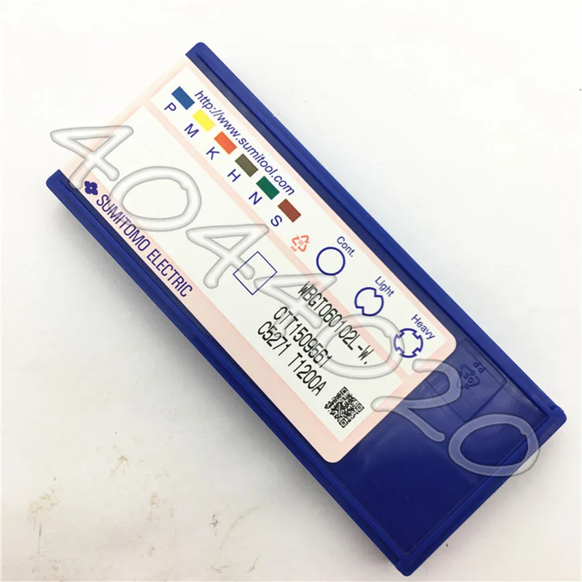 

WBGT060102L-W T1200A 10pcs/box Sumitomo New original Carbide blade